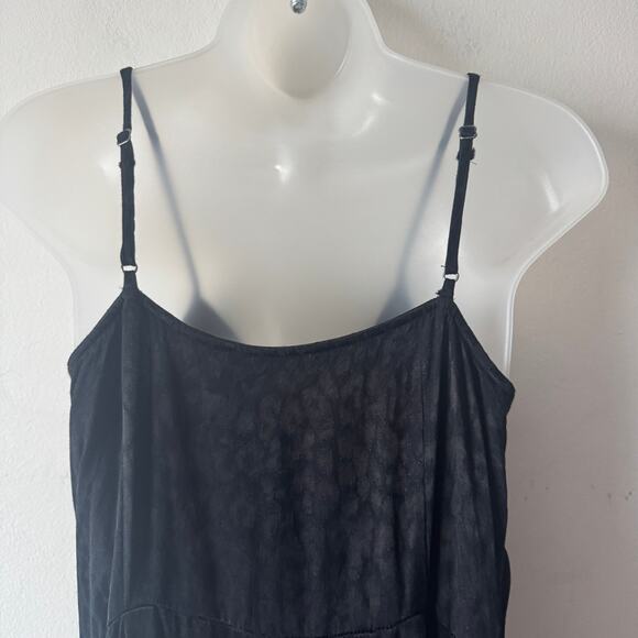 Abercrombie and Fitch Dress Womens Large Black Leopard Print Satin Wrap Midi - Picture 11 of 12